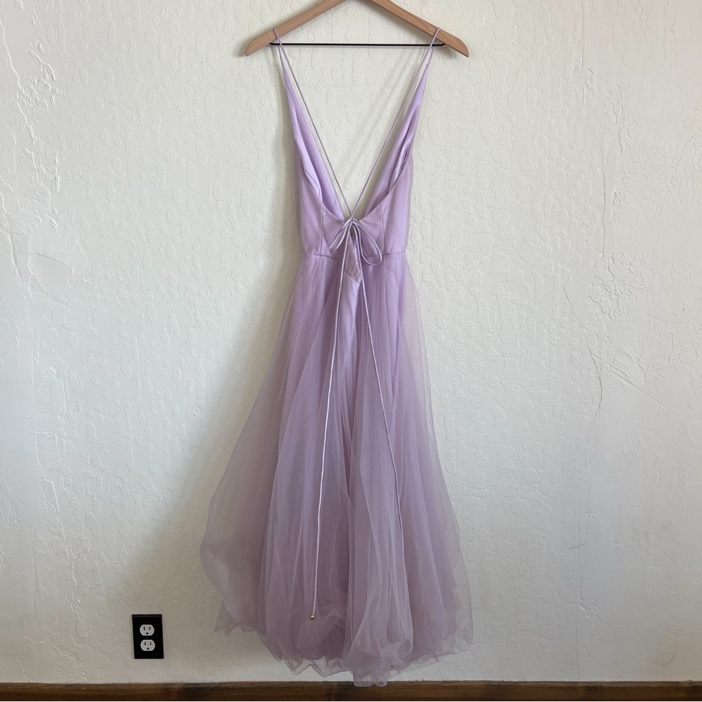 Hello Molly Blush Pink Tulle Midi Dress - Picture 7 of 9